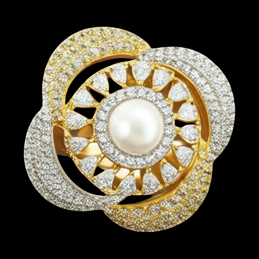 435618 Cz Adjustable Ring 2 Tone