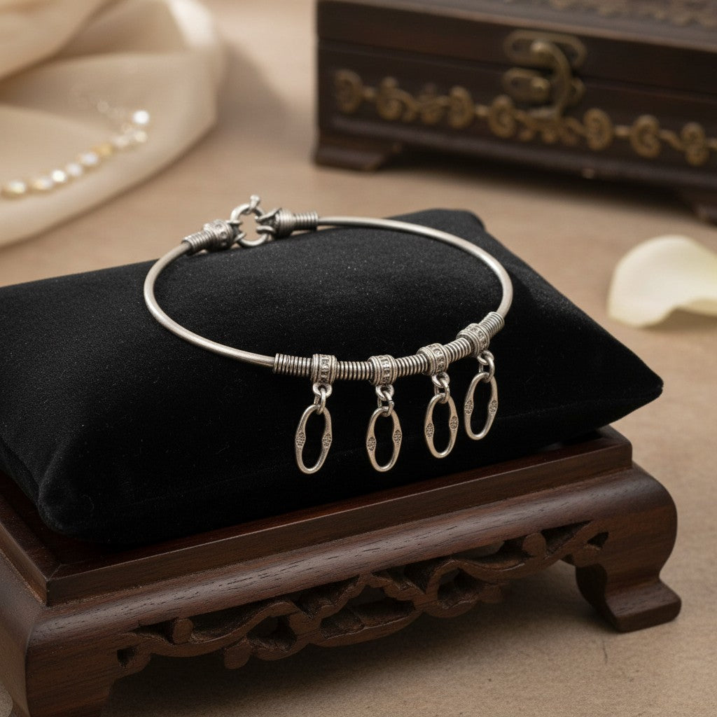 KADAO9459 Classic Kada With Oxidized Plating