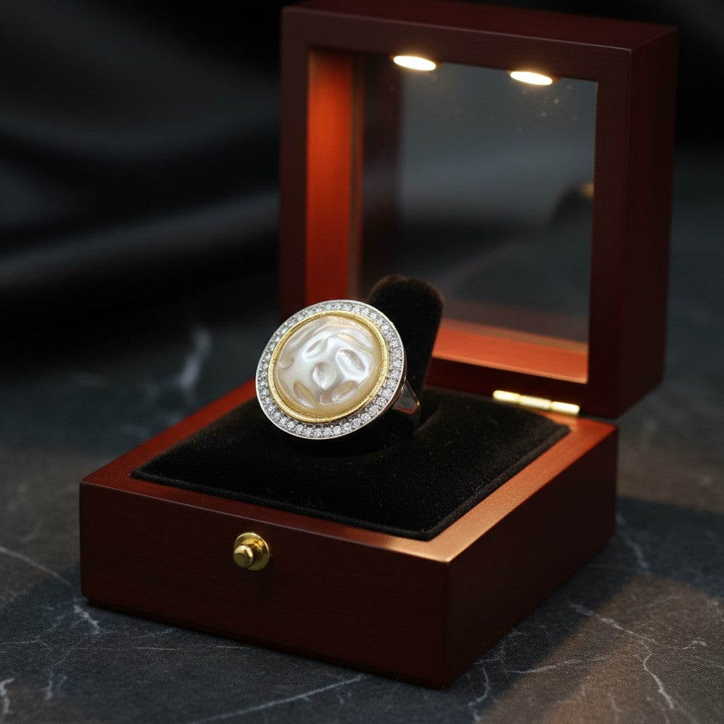 430119 Cz Adjustable Ring Moti