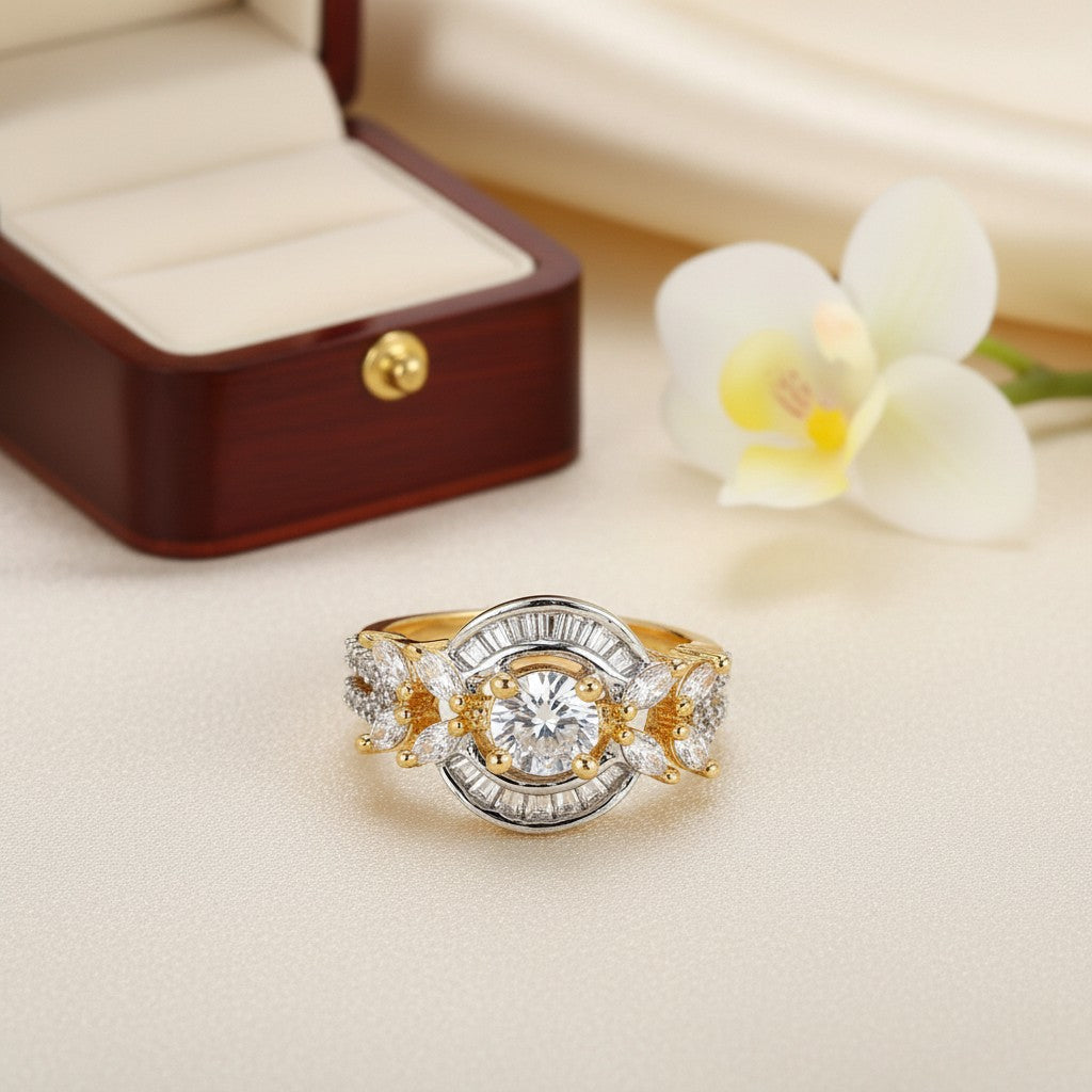 424089 Cubic Zirconia Adjustable Ring