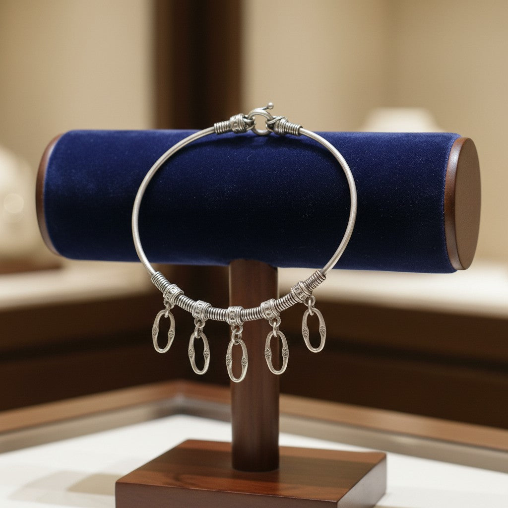 KADAO9459 Classic Kada With Oxidized Plating
