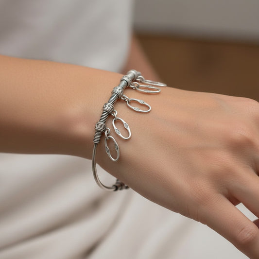 KADAO9459 Classic Kada With Oxidized Plating