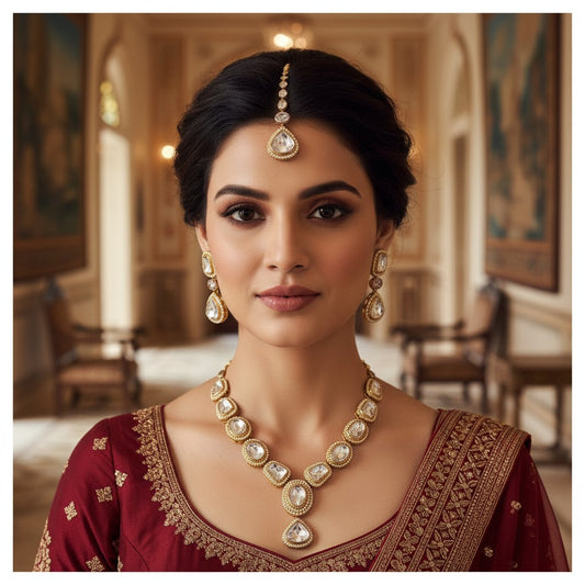 222814 Necklace Set-Indowestern