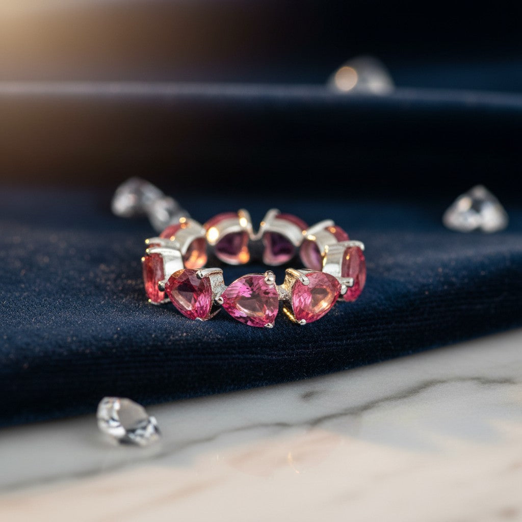 92109-RN Cz Adjustable Ring Ruby