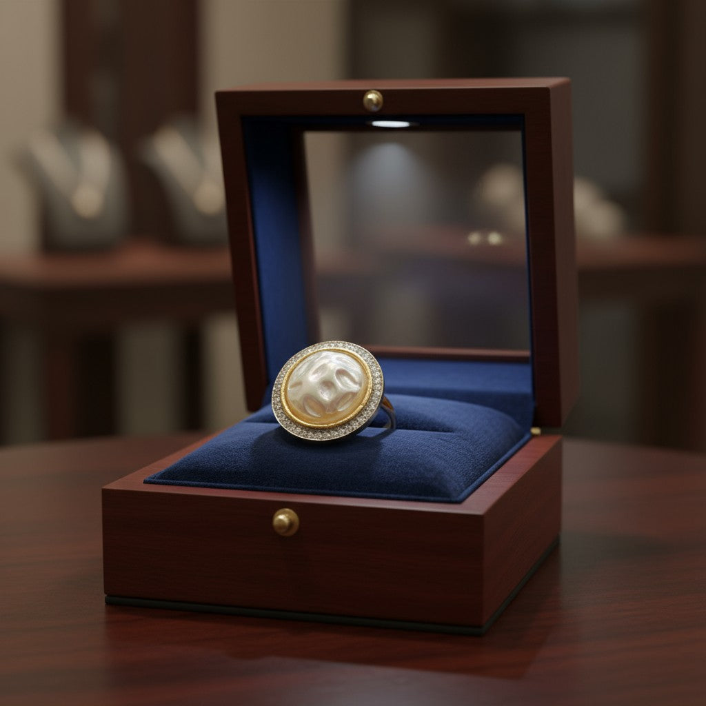 430119 Cz Adjustable Ring Moti