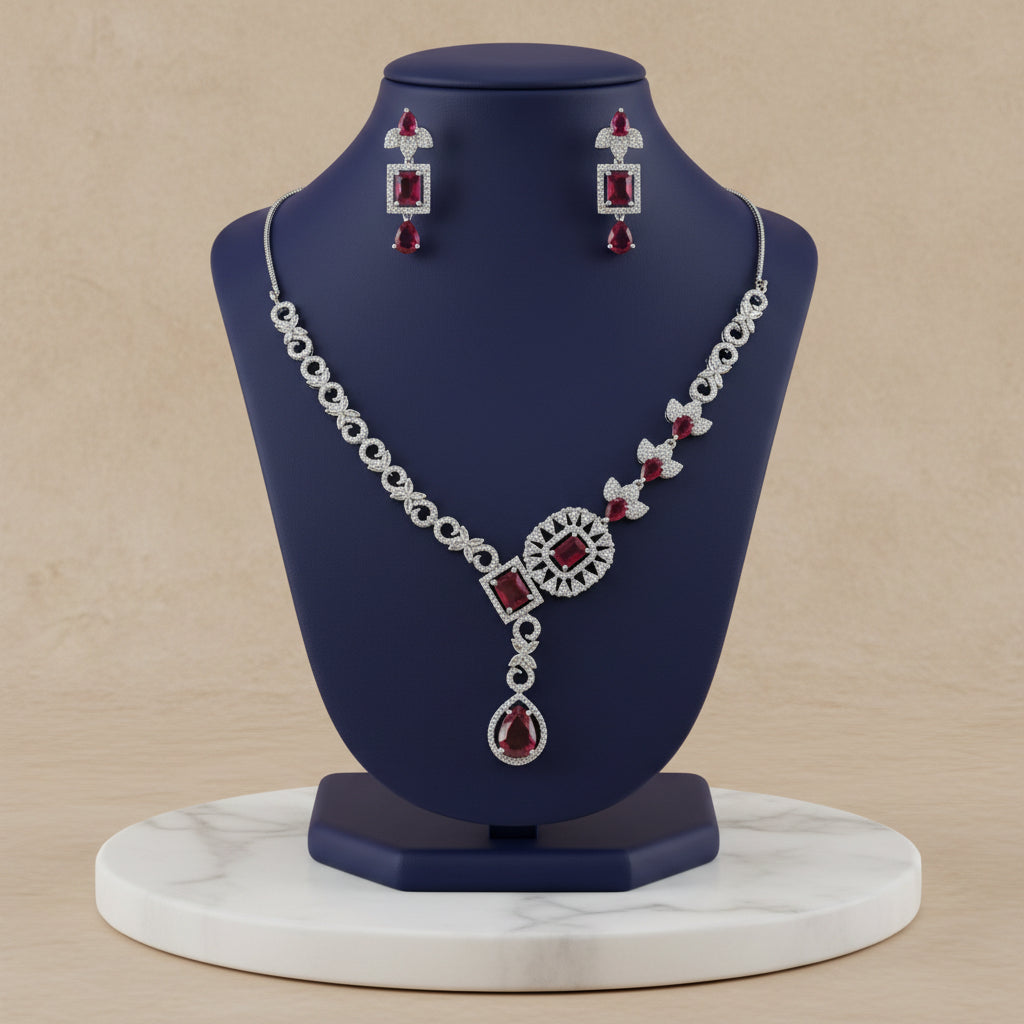 95509-NS Cz Delicate Necklace