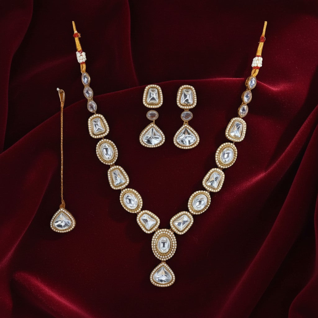 222814 Necklace Set-Indowestern