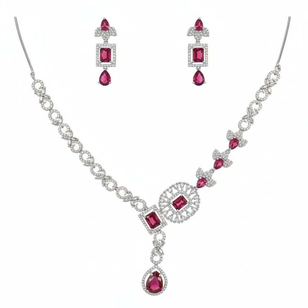 95509-NS Cz Delicate Necklace