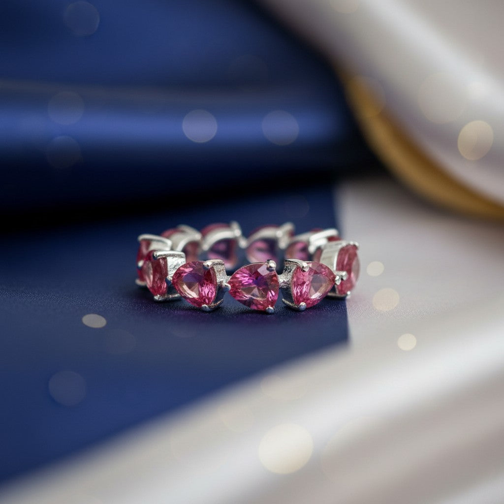 92109-RN Cz Adjustable Ring Ruby