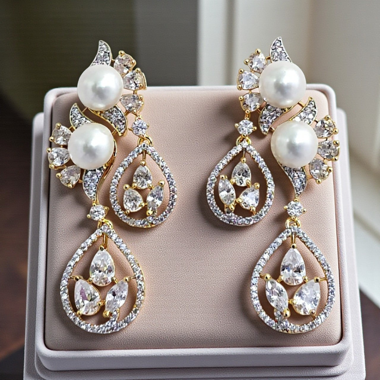 439576 American Diamond Earrings for Women – Sparkling CZ Stud/Drop Earrings | Elegant Party & Daily Wear Jewellery With Rhodium 2 Tone Plating