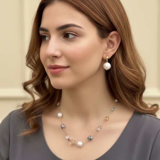 B25114 Cubic Zirconia Classic Mala Necklace